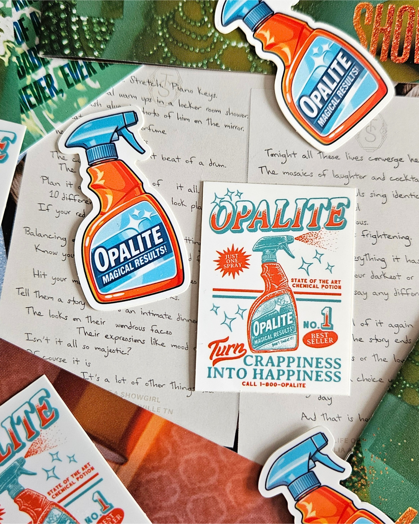 Opalite Spray Bottle Stickers