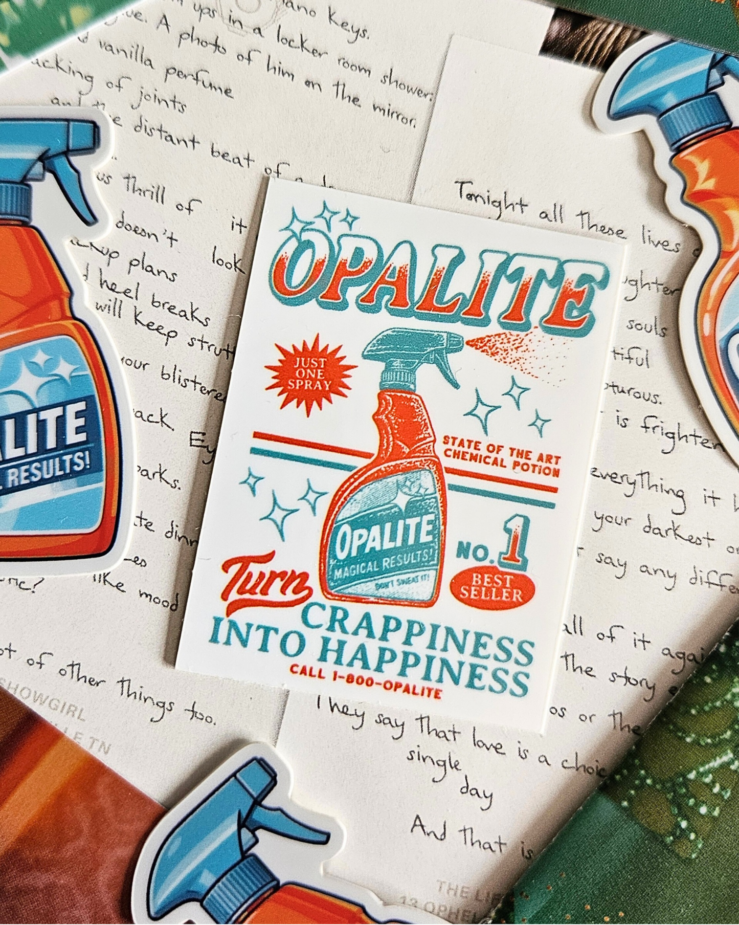 Opalite Spray Bottle Stickers
