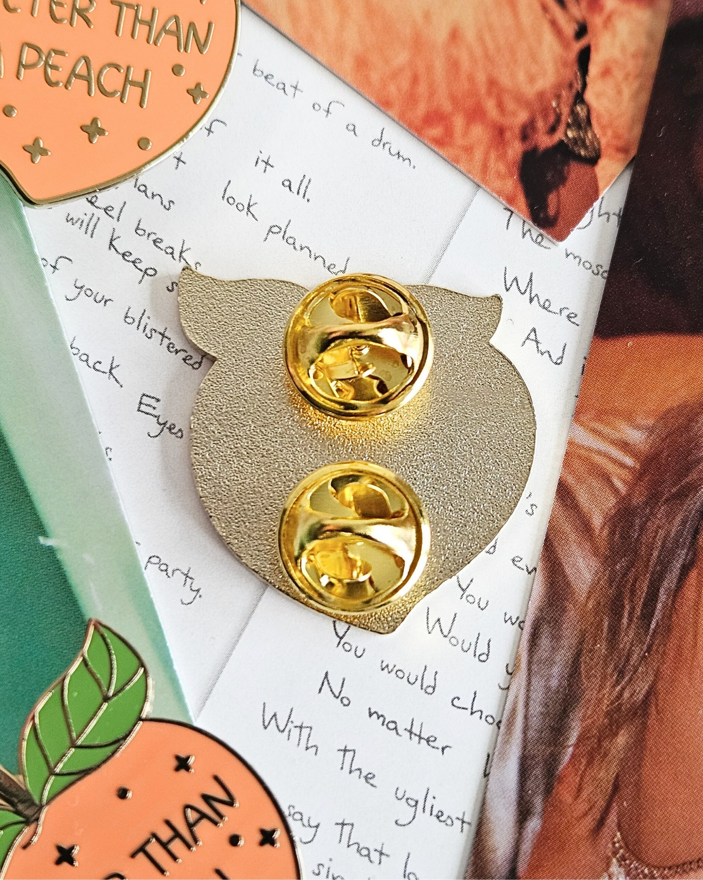 Sweeter Than A Peach Enamel Pin