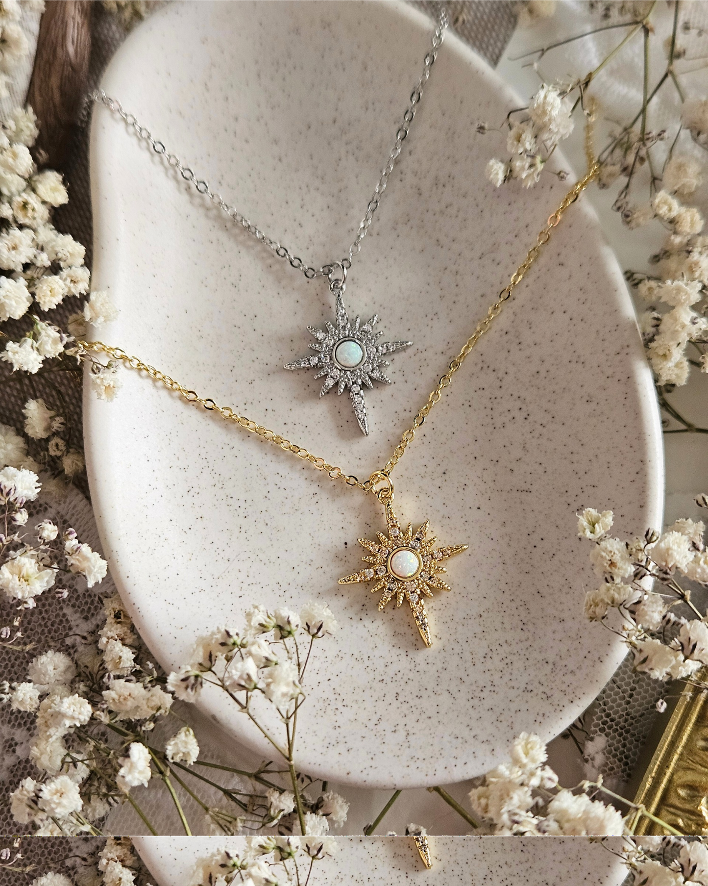 Opalite Starburst Necklaces