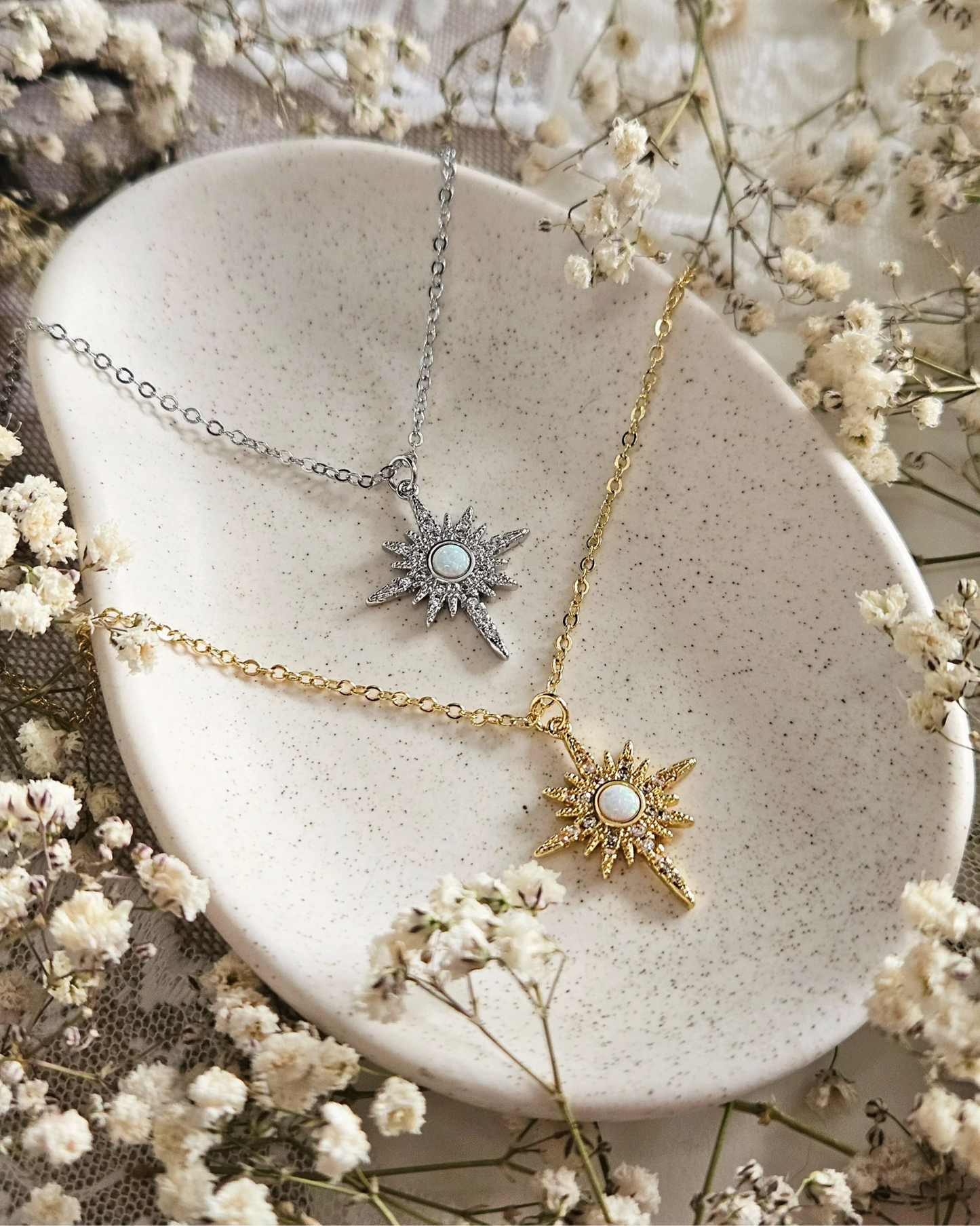Opalite Starburst Necklaces