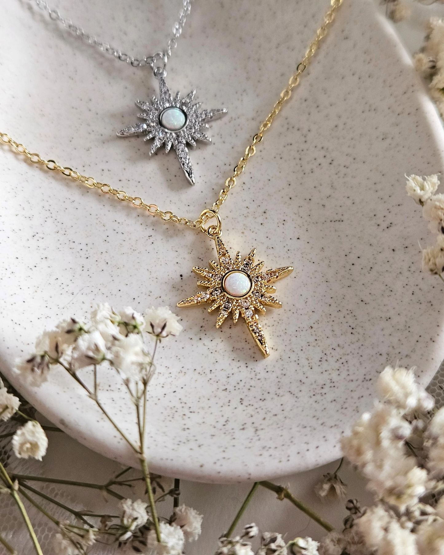Opalite Starburst Necklaces