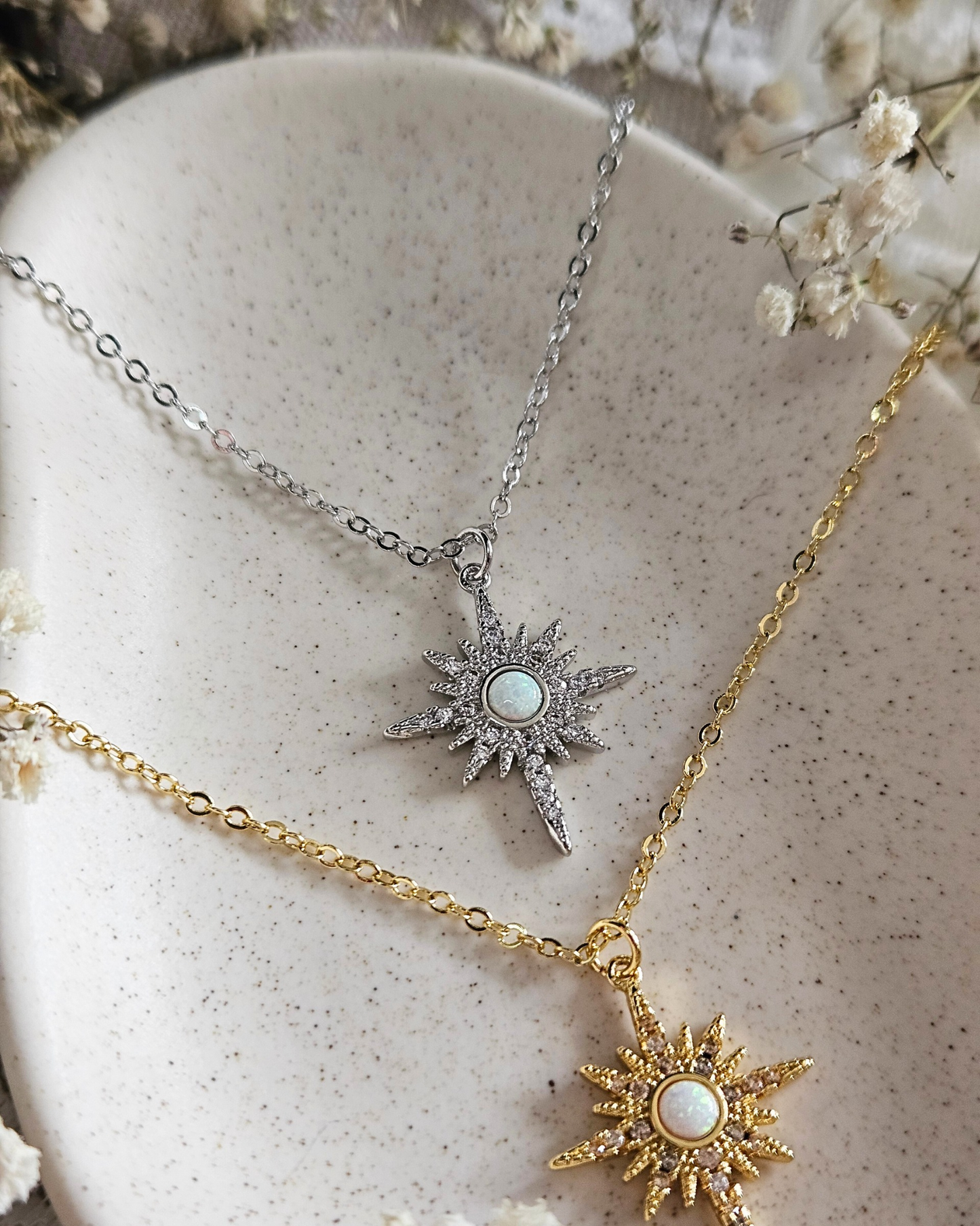 Opalite Starburst Necklaces