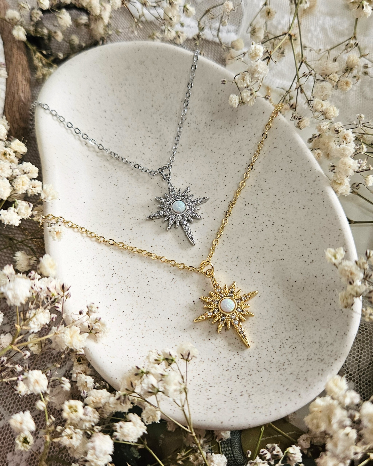 Opalite Starburst Necklaces