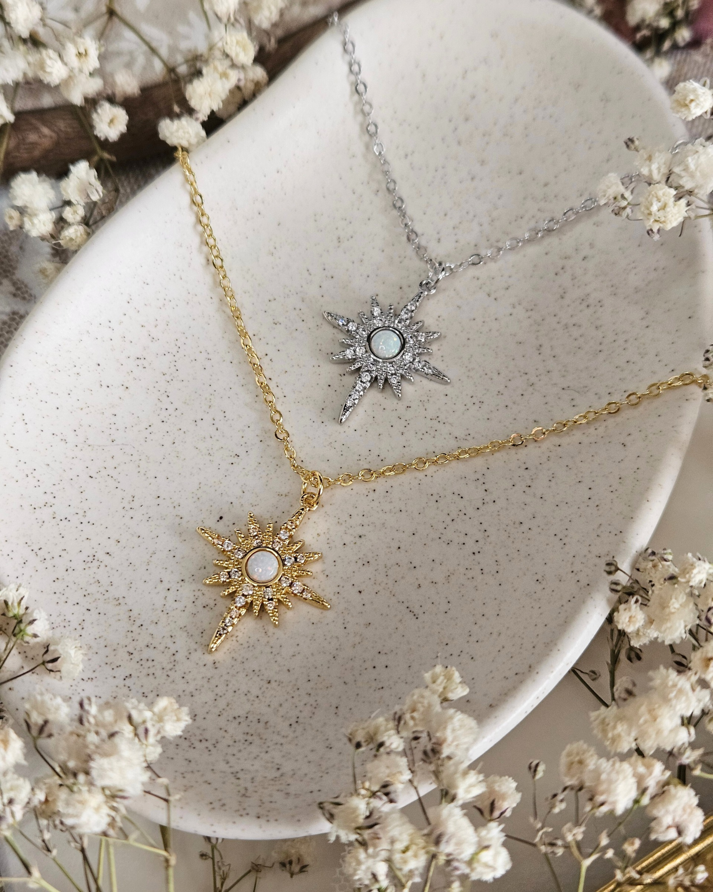 Opalite Starburst Necklaces