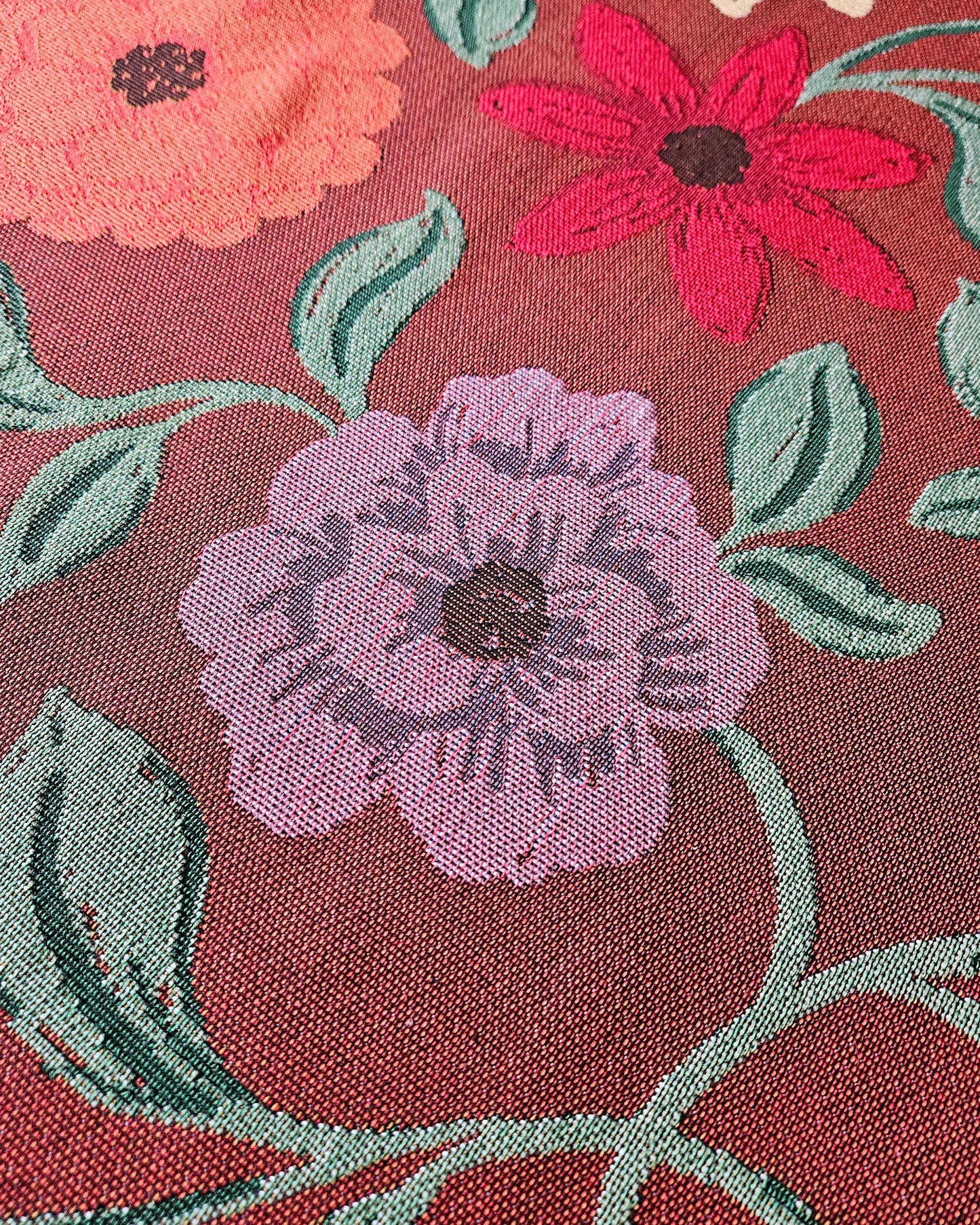 Acoustic Piano Flowers Woven Blanket
