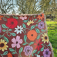Acoustic Piano Flowers Woven Blanket