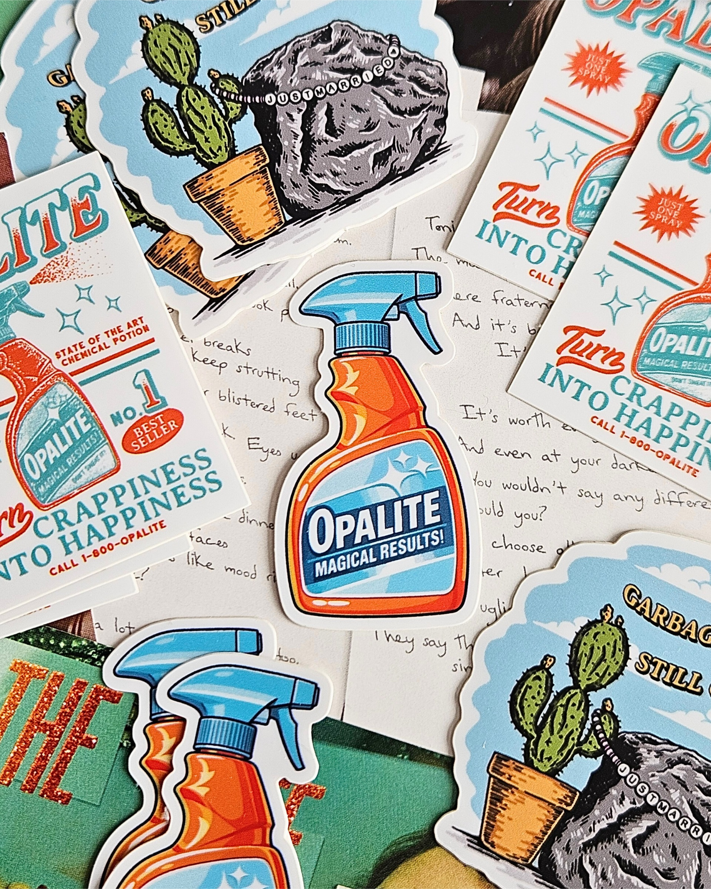 Opalite Spray Bottle Stickers