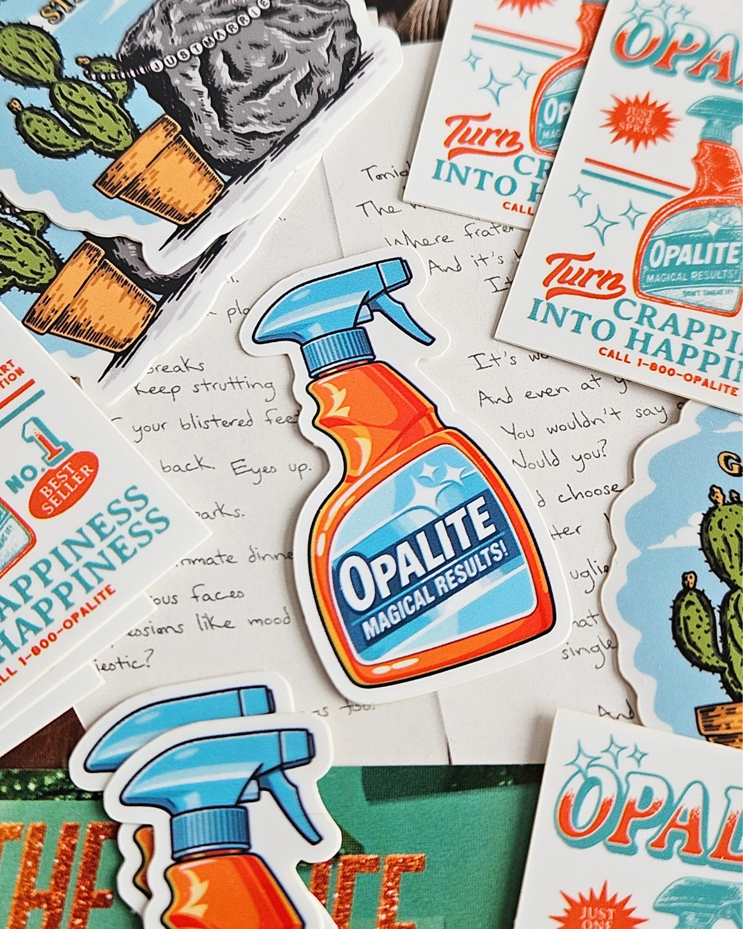 Opalite Spray Bottle Stickers