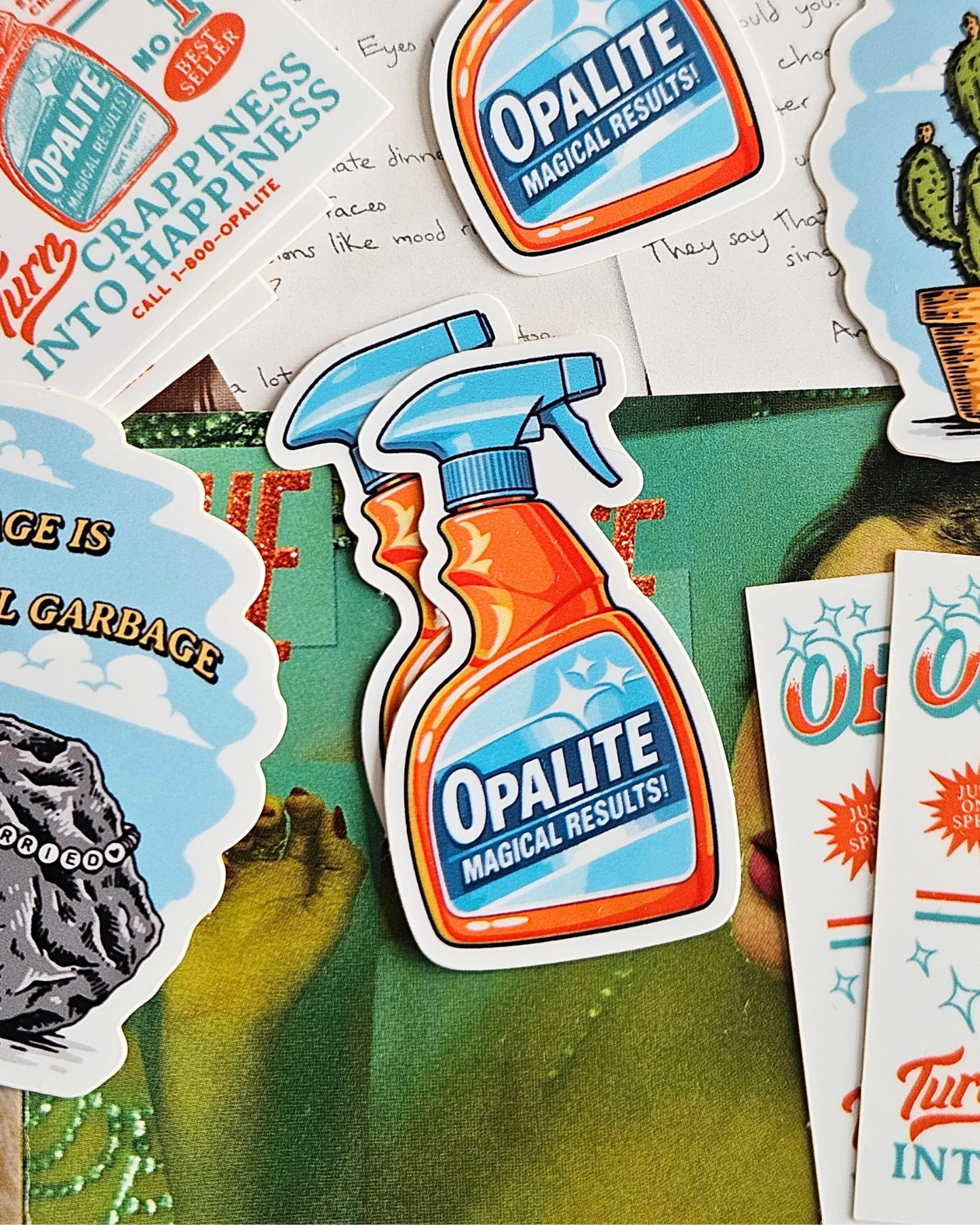Opalite Spray Bottle Stickers
