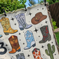 Cowboy Boots Woven Blanket
