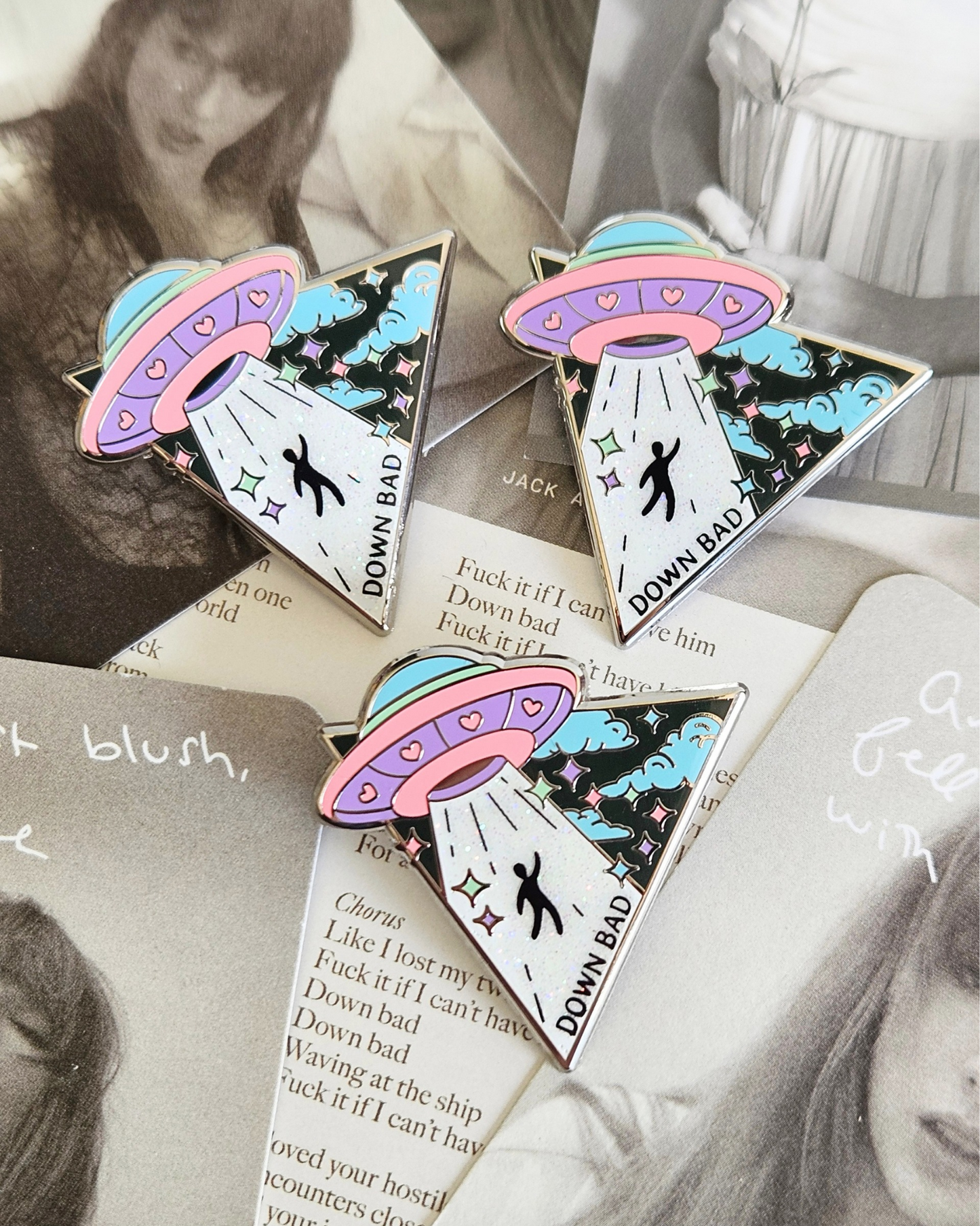 Down Bad UFO Enamel Pin