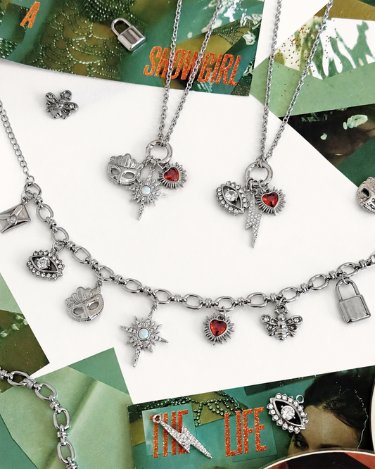 Showgirl Charm Necklaces/Bracelets (Silver)