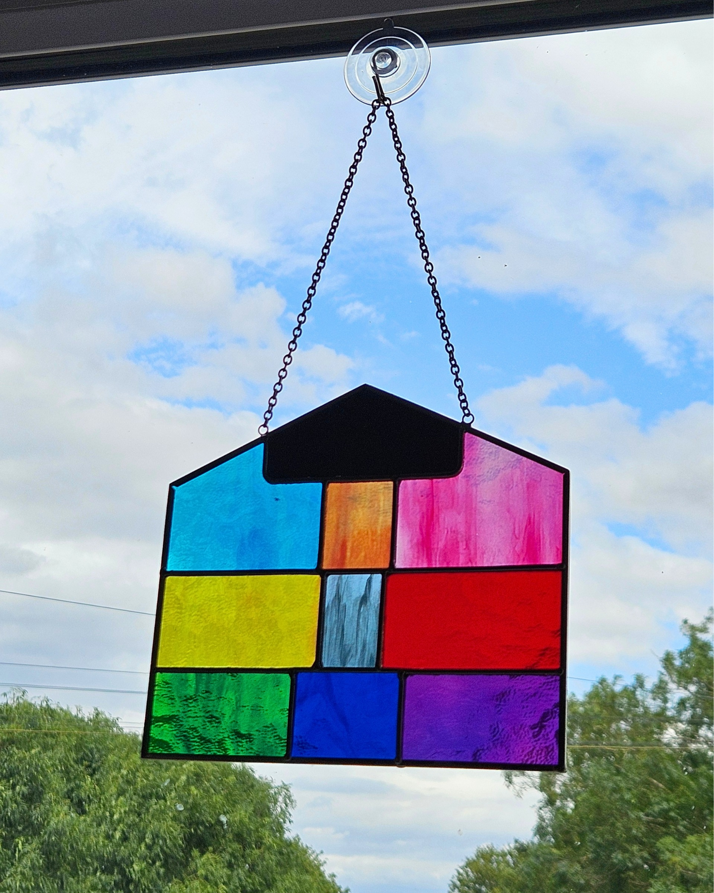 Lover House Stained Glass Suncatcher