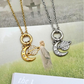 Moon & Saturn Charm Necklaces