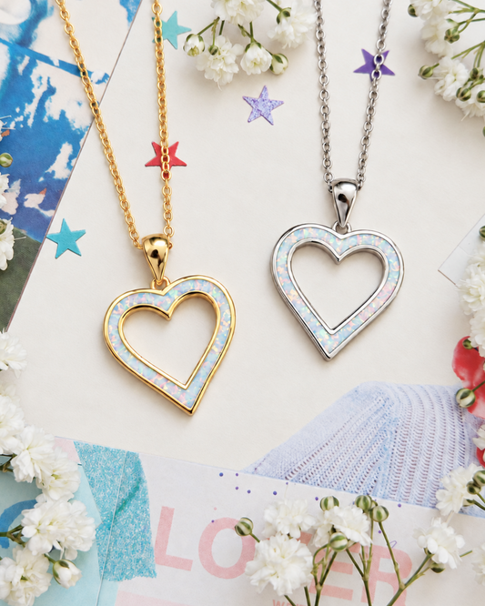 Opalite Love Heart Necklace