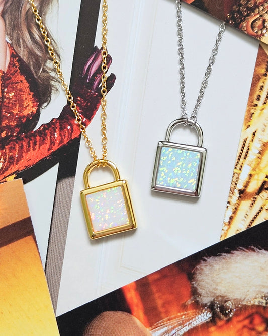 Opalite Padlock Necklace