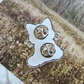 Benji Cat Cardigan Acrylic Pin/ Sticker