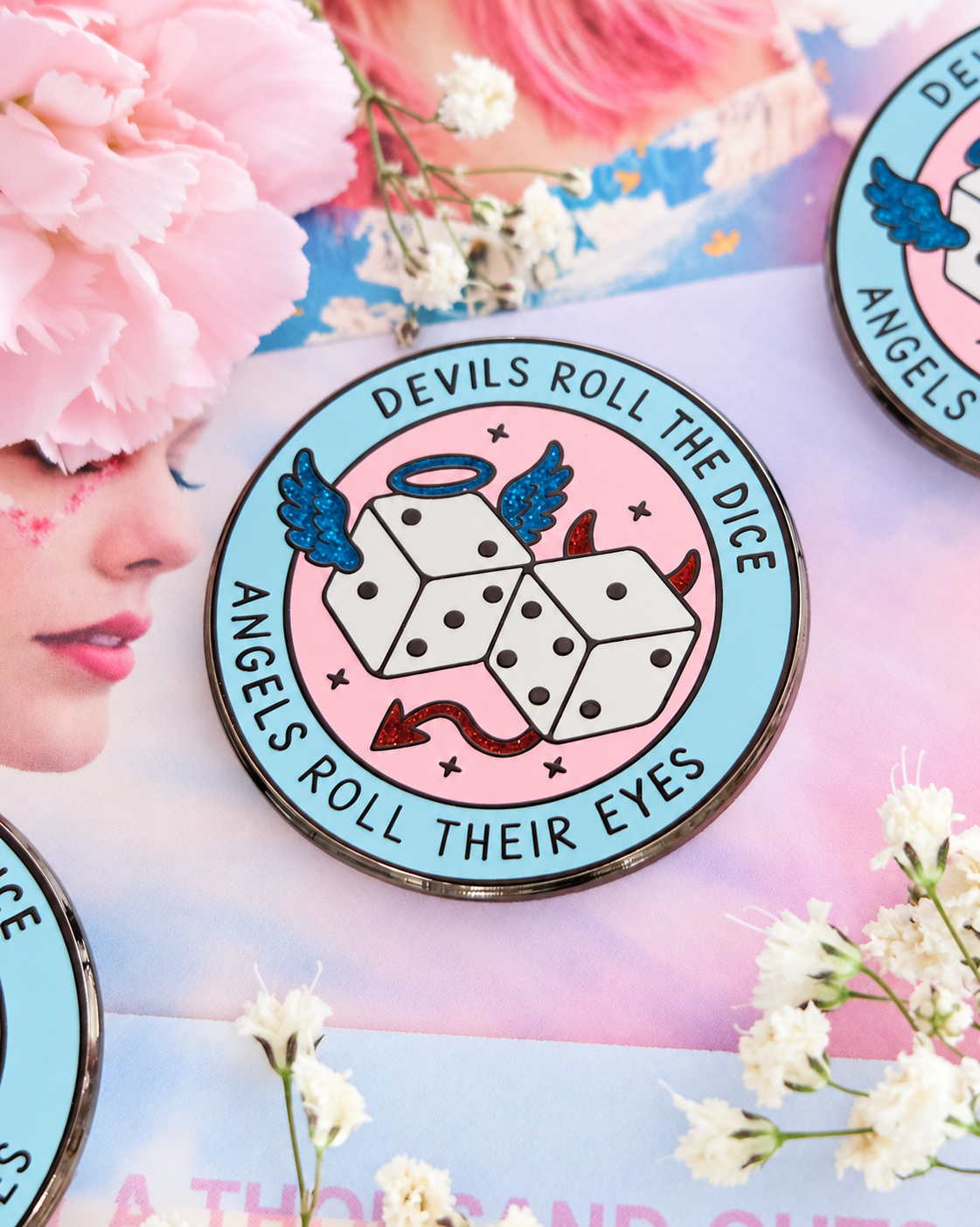 Devils Roll The Dice Enamel Pin