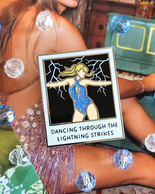 Dancing Through The Lightning Stikes Enamel Pin