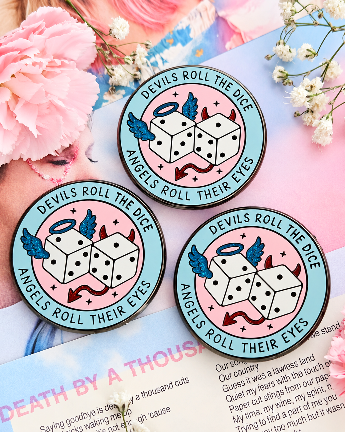 Devils Roll The Dice Enamel Pin