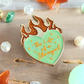 Showgirl Burning Heart / Orange Bodysuit Enamel Pin