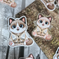 Benji Cat Cardigan Acrylic Pin/ Sticker