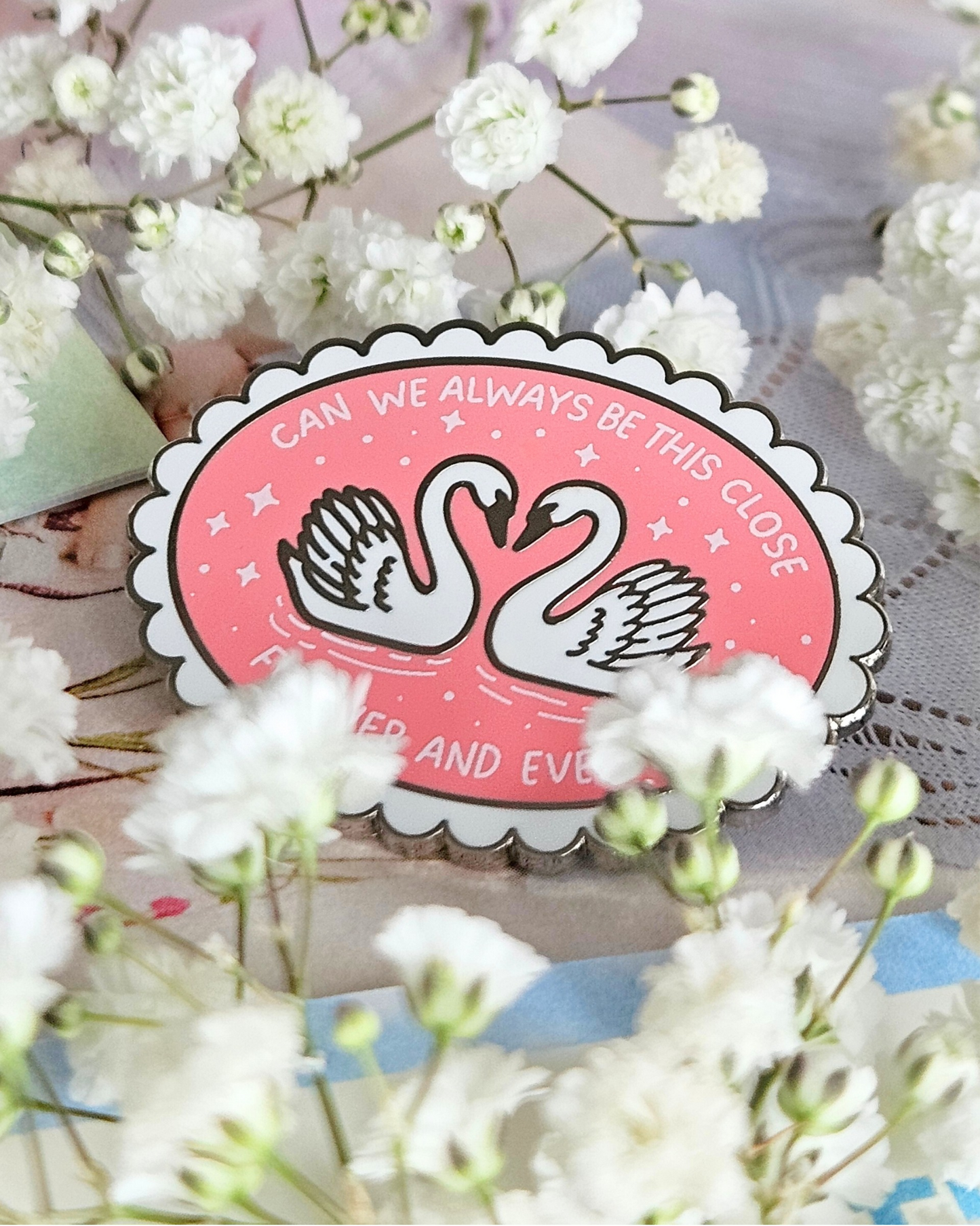 Lover Swans Enamel Pin