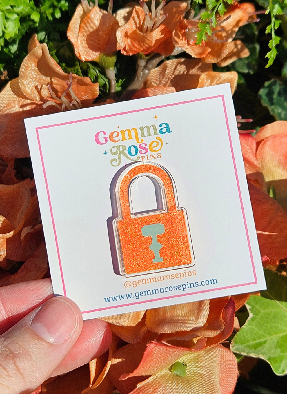Stage Padlock Acrylic Pin