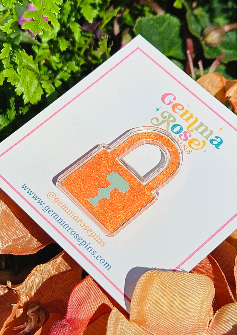 Stage Padlock Acrylic Pin
