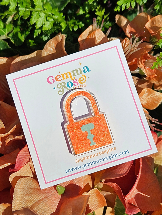 Stage Padlock Acrylic Pin