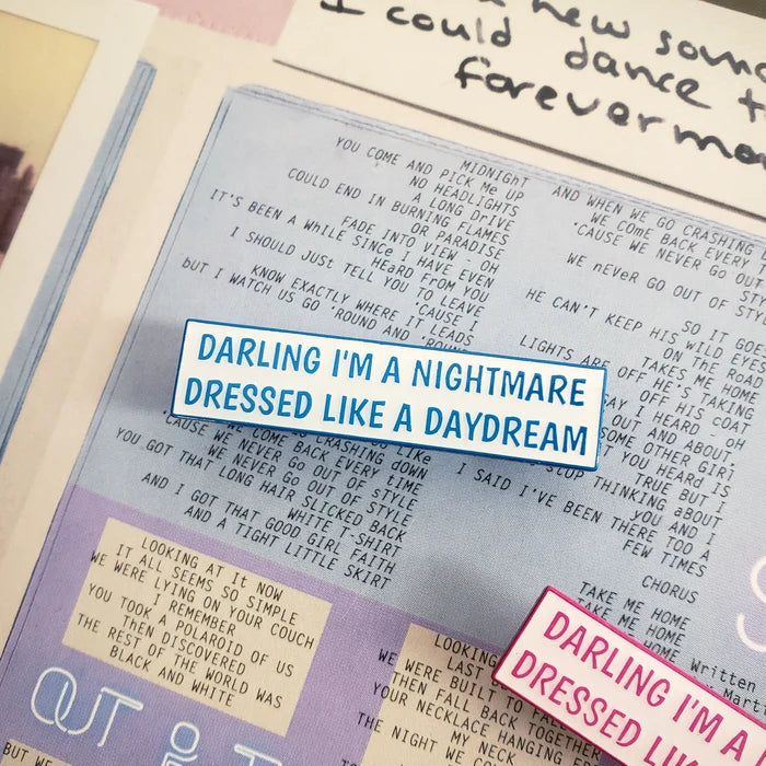 Blank Space Lyric Enamel Pins