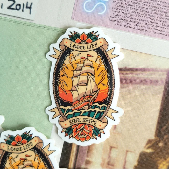 Loose Lips Sink Ships Sticker