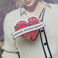 Mosaic Broken Hearts Enamel Pin