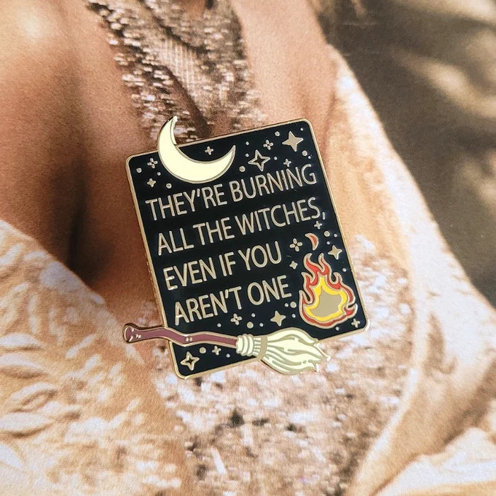 Burning Witches Enamel Pin