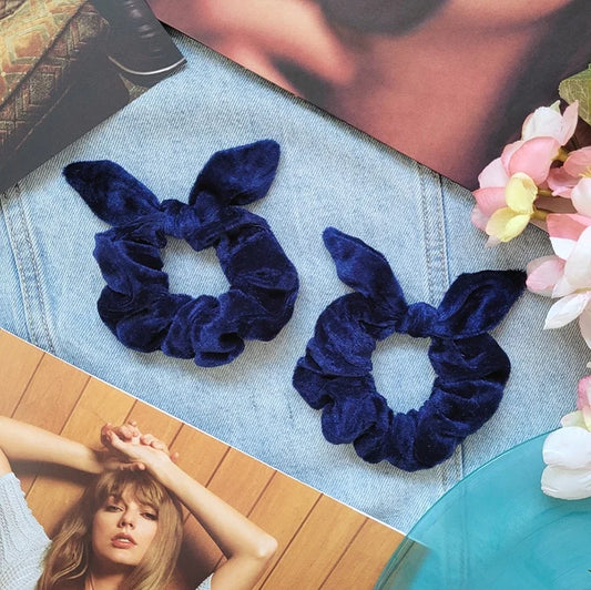 Midnight Blue Hair Scrunchie
