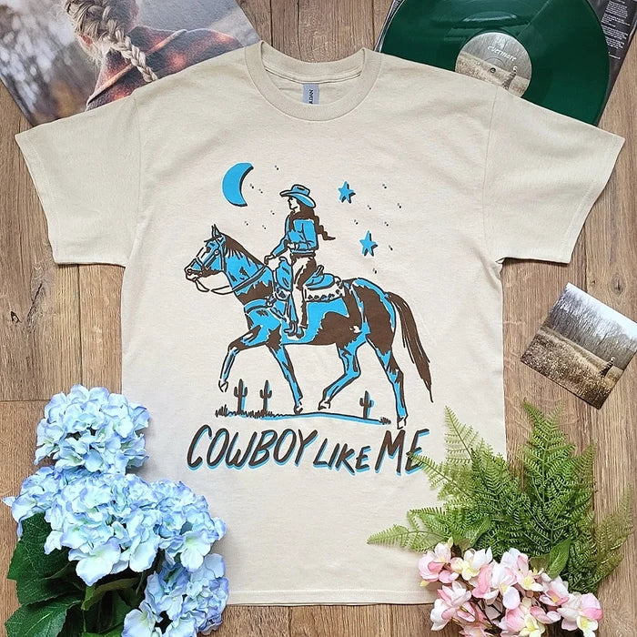 Cowboy Like Me Horse T-Shirt / Sticker