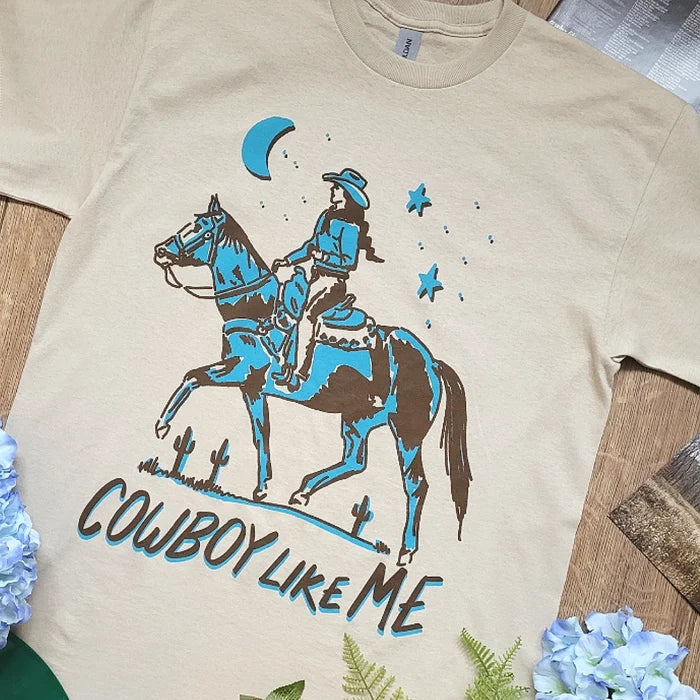 Cowboy Like Me Horse T-Shirt / Sticker