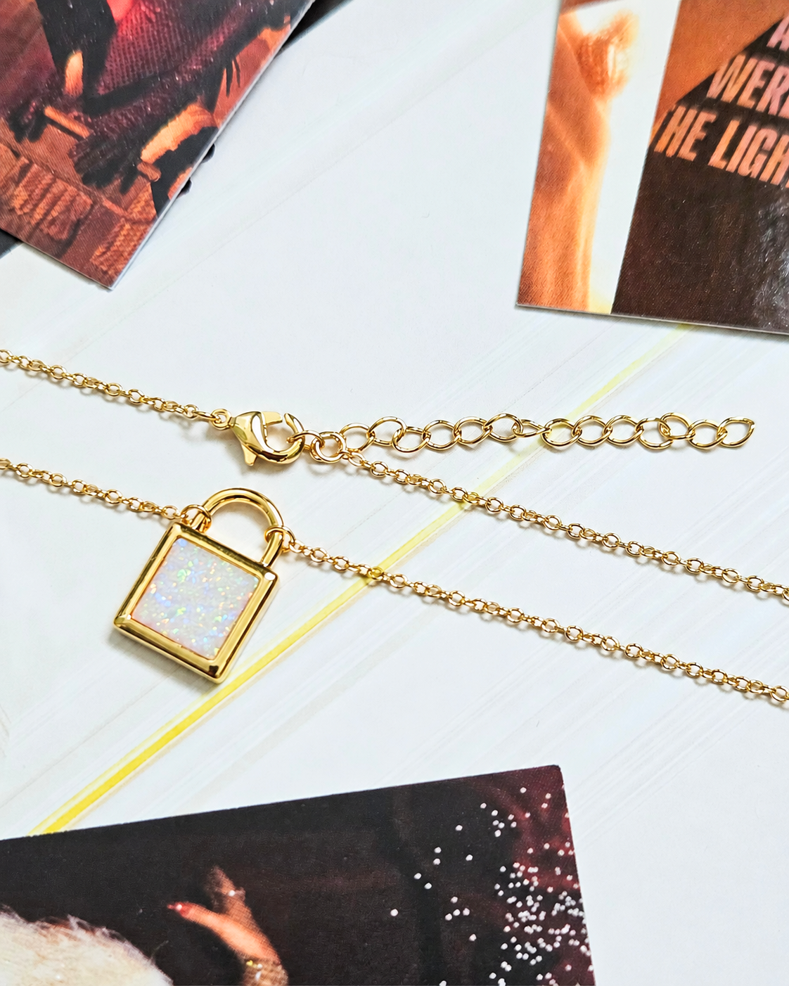 Opalite Padlock Necklace