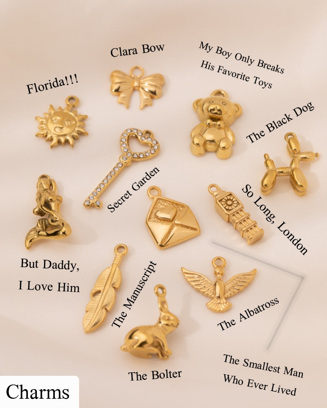 Custom TTPD Charm Necklace